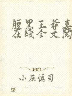 腹黑王爷喜当爹在线全文阅读封面