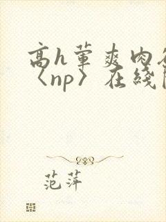 高h荤爽肉欲文〈np〉在线阅读