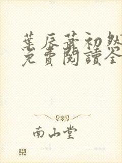 叶辰萧初然小说免费阅读全文封面