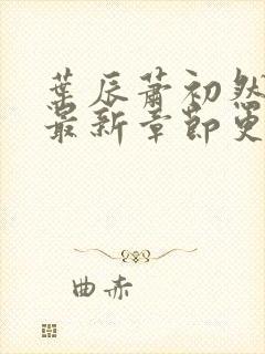 叶辰萧初然刚刚最新章节更新