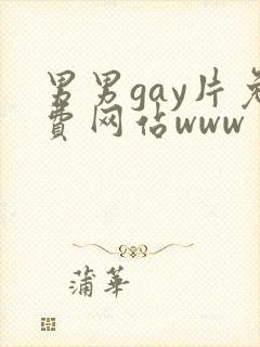 男男gay片免费网站www