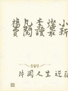 杨凡李灿小说免费阅读最新章节全文全能医生