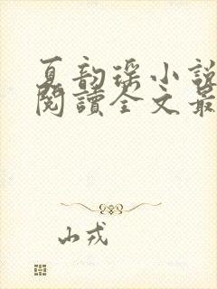 夏韵瑶小说免费阅读全文最新章节