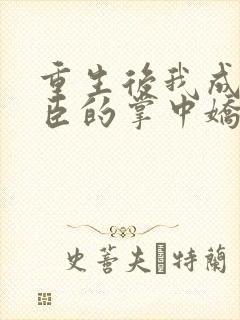 重生后我成了权臣的掌中娇多少字