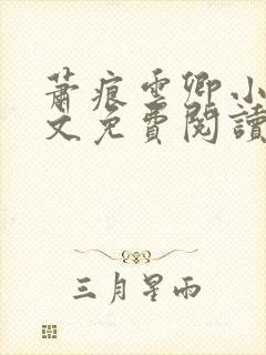 萧痕云卿小说全文免费阅读最新章节封面