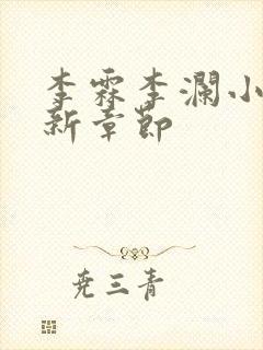 李霖李澜小说最新章节