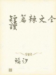 短篇辣文全文阅读封面