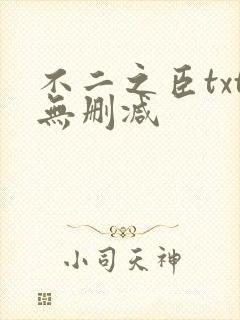 不二之臣txt无删减