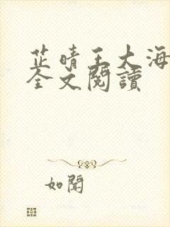 芷晴王大海小说全文阅读