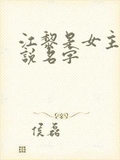 江黎是女主的小说名字封面