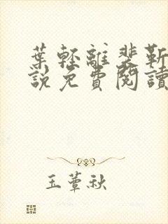 叶轻离裴靳墨小说免费阅读笔趣阁