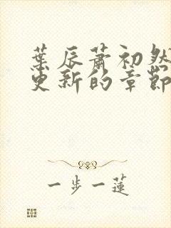 叶辰萧初然刚刚更新的章节