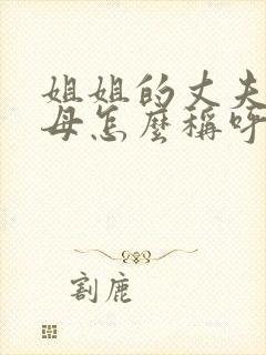 姐姐的丈夫的父母怎么称呼