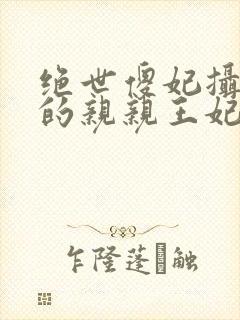 绝世傻妃摄政王的亲亲王妃