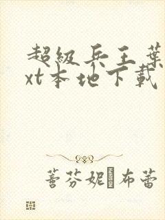 超级兵王叶谦txt本地下载