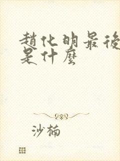 赵化明最后结局是什么