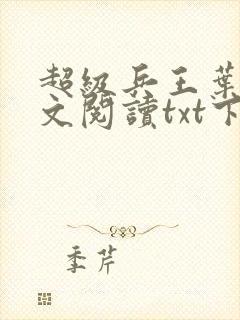 超级兵王叶谦全文阅读txt下载