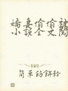 娇妻偷偷被人骑小说全文阅读