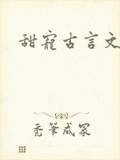 甜宠古言文
