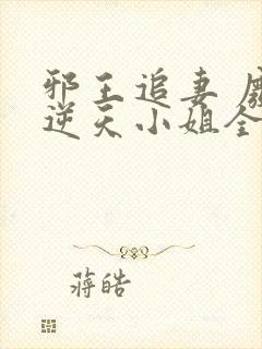 邪王追妻 废材逆天小姐全文阅读