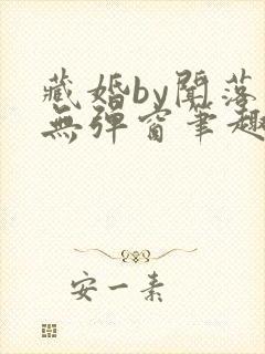 藏婚by闻落叶无弹窗笔趣阁
