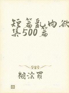 短篇乱肉欲文合集500篇封面