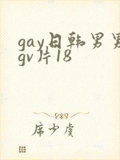 gay日韩男男gv片18