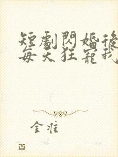 短剧闪婚后大叔每天狂宠我