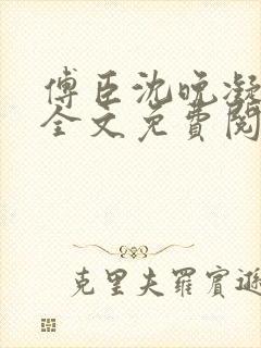 傅臣沈晚凝小说全文免费阅读