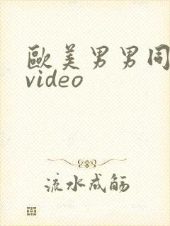 欧美男男同性恋video