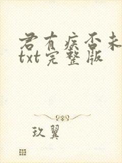 君有疾否未删减txt完整版