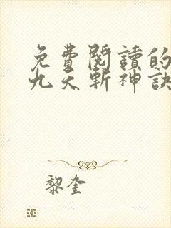 免费阅读的小说九天斩神诀