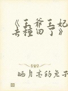 《王爷王妃她又去种田了》封面