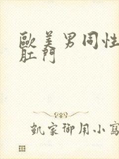 欧美男同性恋操肛门