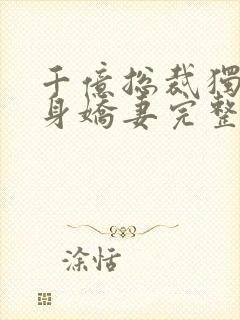 千亿总裁独宠替身娇妻完整版小说