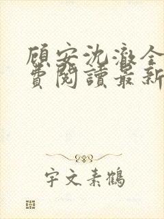 顾安沈澈全文免费阅读最新章节封面