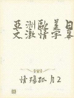 亚洲欧美日韩中文激情字幕