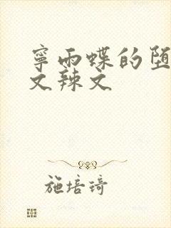 宁雨蝶的堕落h文辣文