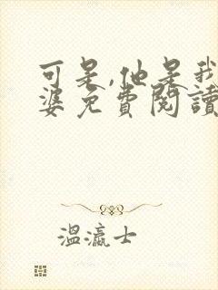 可是,他是我老婆免费阅读