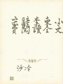 宋辞李东小说免费阅读全文无弹窗封面