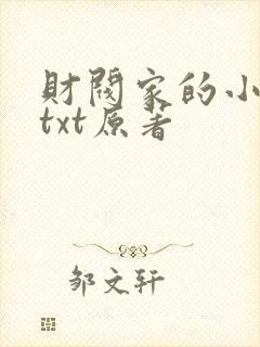 财阀家的小儿子txt原著封面