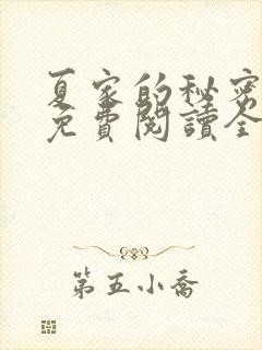 夏家的秘密小说免费阅读全文无弹窗