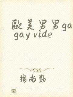 欧美男男gay gay vide
