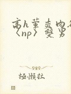 高h荤爽肉欲文〈np〉双男