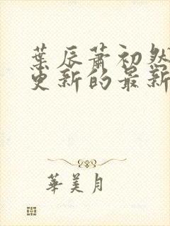 叶辰萧初然刚刚更新的最新章节