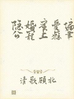 隐婚蜜爱偏执老公宠上瘾笔趣封面