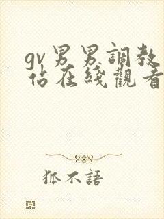 gv男男调教网站在线观看