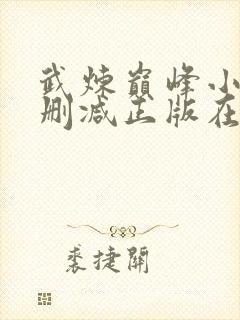 武炼巅峰小说无删减正版在线阅读