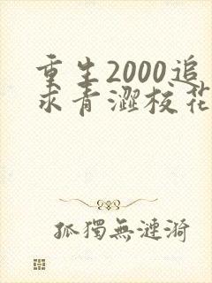 重生2000追求青涩校花同桌开始免费阅读全文
