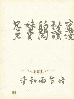 兄妹的秘密授课免费阅读漫画全集封面